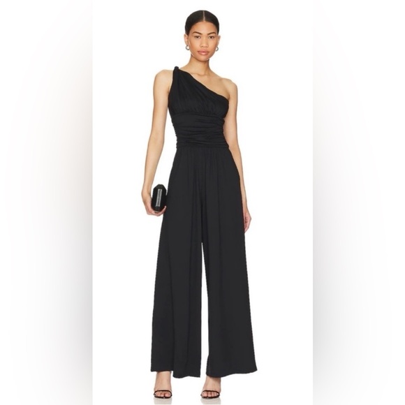Susana Monaco Pants - Susana Monaco One Shoulder Twist Jumpsuit